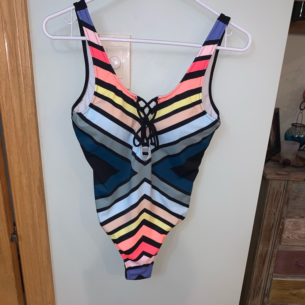 Pink one piece swimsuit